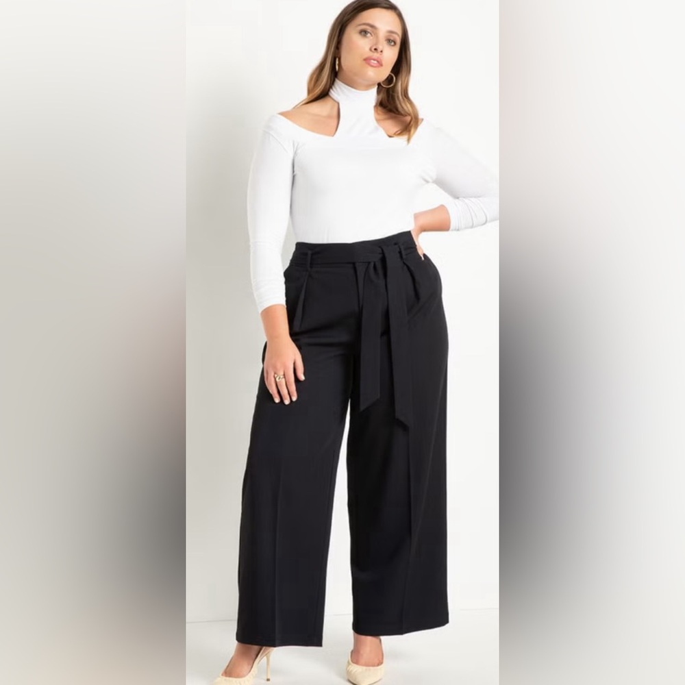 Eloquii Black Wide Leg Pants